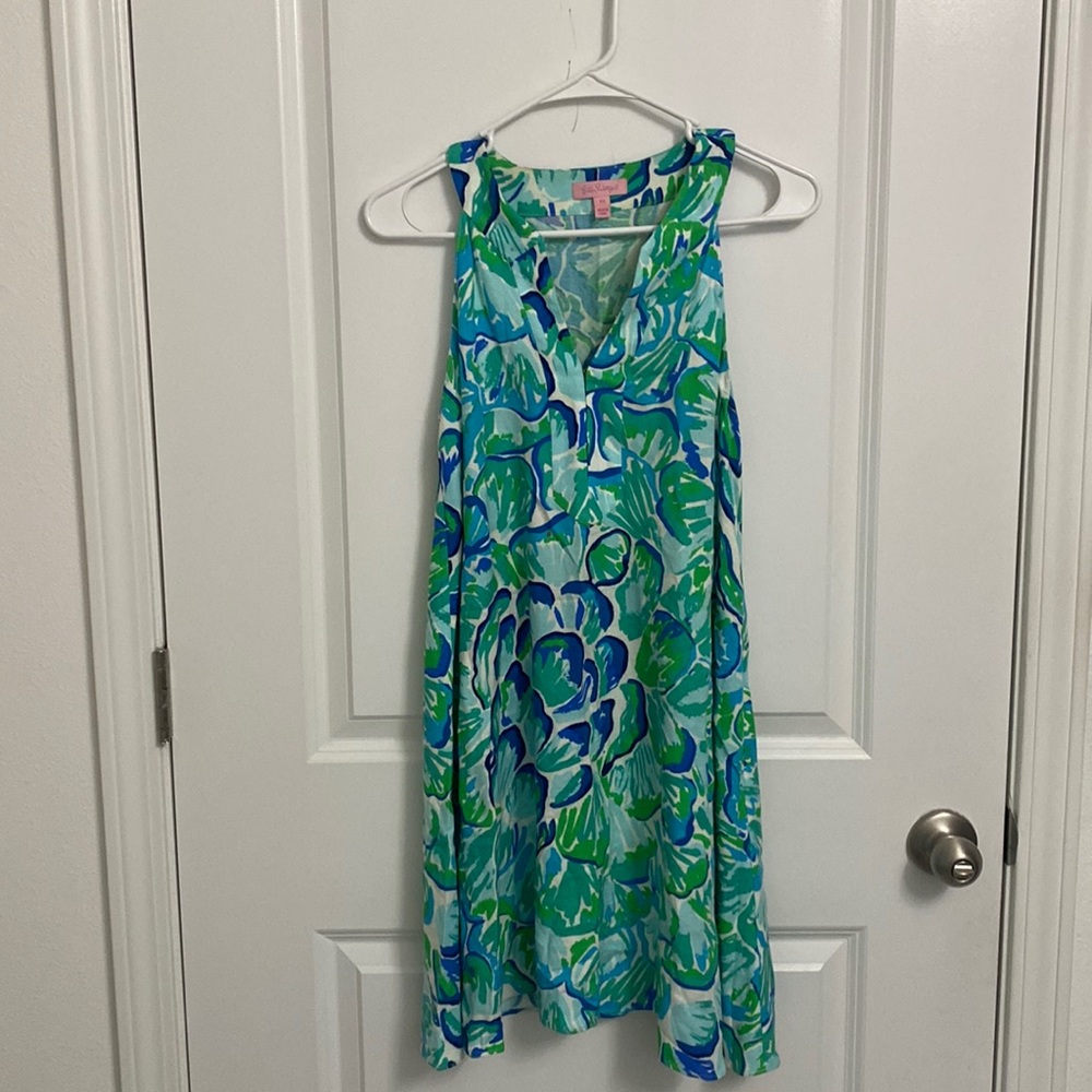 LILLY PULITZER Green Blue Dress XS